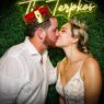 Chrissi And Alec Greenery Wall Wedding Photo Booth